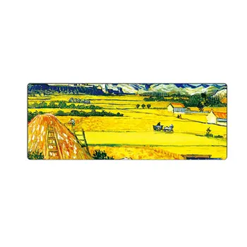 

Home Office Art Oil Painting Wheat Field Printed Mouse Pad Rubber Computer Gaming Mouse Mat Anti-slip Mousepad for PC