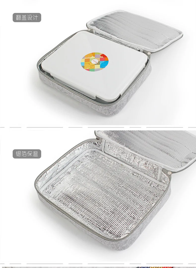  Food Storage Container Kitchen Stainless Steel Grid 2 Single Layer 1 Separation Student Kid School  - 4000367649074