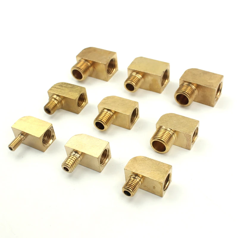 Good Buy Pipe-Fitting Adapter Connector Thread 90-Degree Elbow-Tube Oil-Lubrication-System Brass exobLwZMy