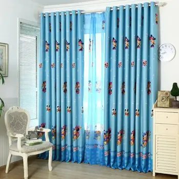 

Blue Cartoon Pink Children Curtains For Child Bedroom Blue Curtains Fabric For Baby Boys Girls Room Finished Blackout Cortinas