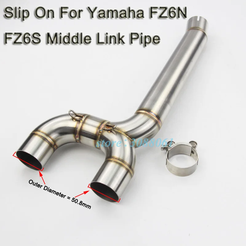 FZ-6N FZ-6S Соединительная звеньевая труба для мотоцикла Yamaha FZ6N FZ6S FZ6 выхлопной