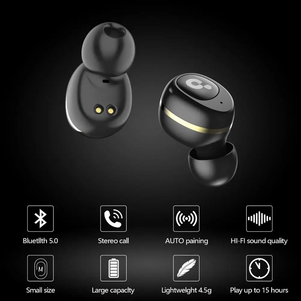 Bluetooth наушники TWS наушники беспроводные Bluetooth стереонаушники с микрофоном Bluetooth наушники с микрофоном и зарядным устройством