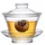 Большая Стеклянная Прозрачная Чайная чашка Gaiwan Chinese Teaset Sancai Tea Bowl Single Thick Heat-resistant Cover Bowl Tea Cup and Tea Lid Set