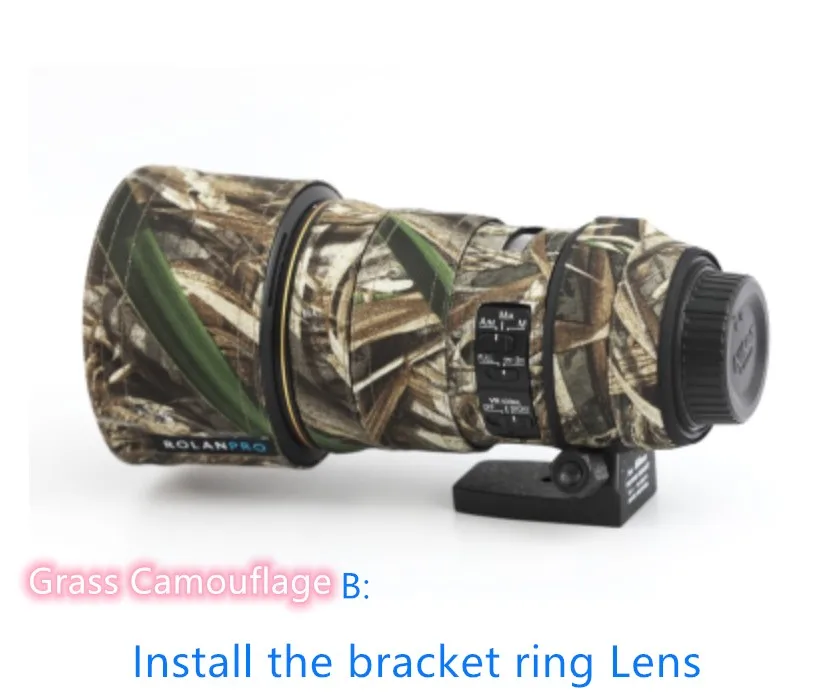 Jungle camouflage B Линзы rolanpro пальто для Nikon AF-S 300 мм F4E PF ED VR защитные пистолеты одежда камуфляжная камера пальто Защита объектива рукав - Цвет: Jungle camouflage B
