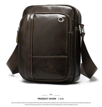 

Men business crossbody Bag Messenger Bags Fashion Business Shoulder Bags For Men Genuine Leather handBags Multi-function Handbag