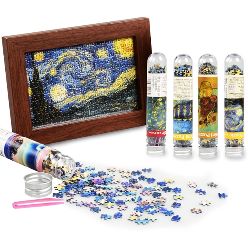 234 Pieces Multi-type Landscape Puzzle Game Test Tube Packaging Educational Toys Adults Puzzle Kids Toys