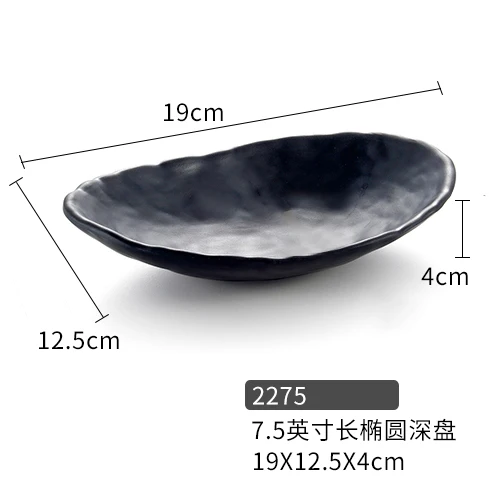 Sia Huat Special Boat Shaped Matt Black Creative Yuanbao Dinner Plates Oval Cooking Barbecue Snacks Meat Plate Vaisselle Turque Dishes Plates Aliexpress