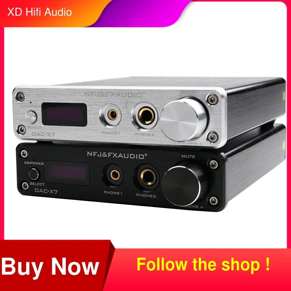 

FX-AUDIO DAC-X7 HiFi Audio Headphone Amplifier AK4490EQ USB DAC Decoder TPA6120 USB / Optical / Coaxial/AUX AMP