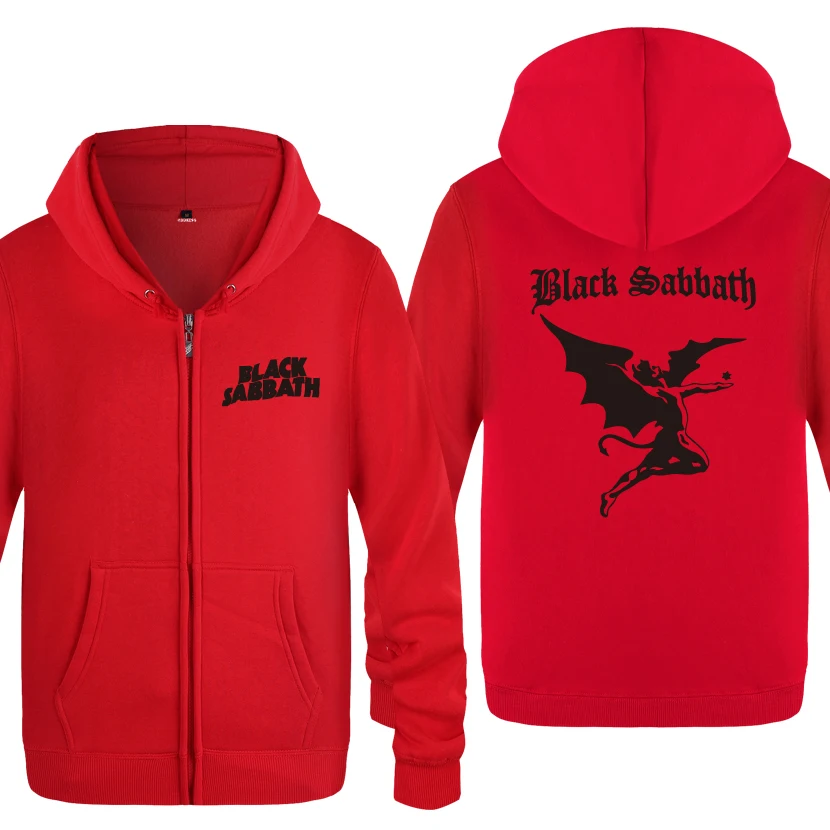 Black Sabbath рок группа толстовки для мужчин мужская молния с капюшоном флисовые толстовки кардиганы
