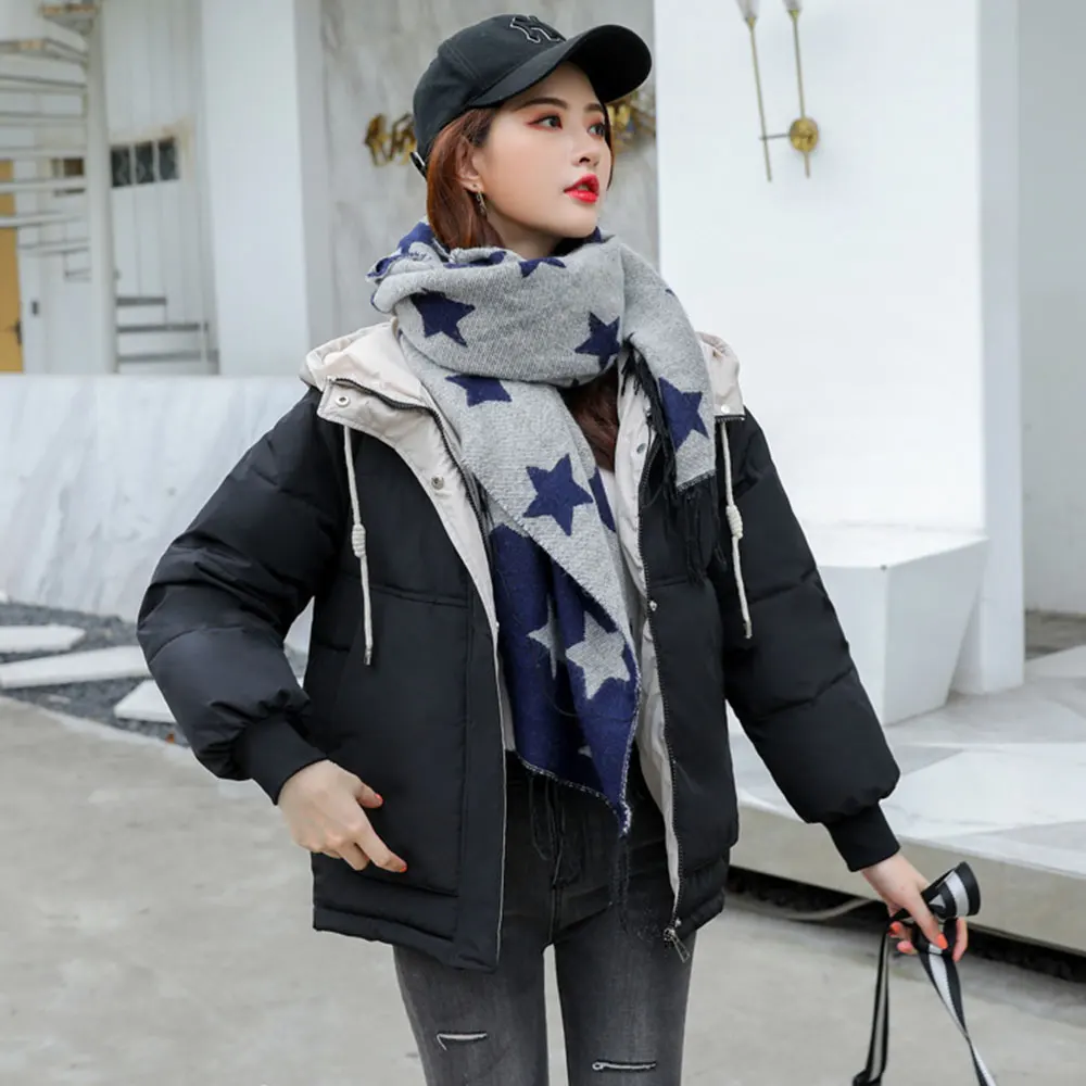 PinkyIsBlack-Parka corta para mujer, ropa nieve, chaqueta de invierno, abrigos con para mujer, chaqueta acolchada de algodón gruesa para mujer 2020 - AliExpress Ropa de mujer