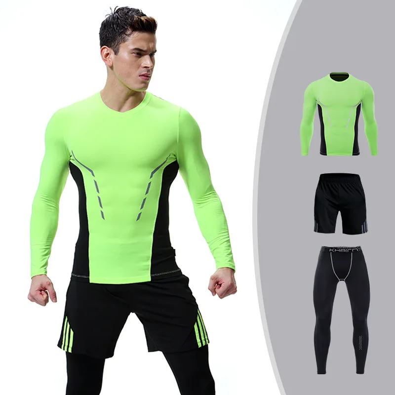 

Man Gym Fitness SPORT Suit Clothes Men Running Wear 3pcs