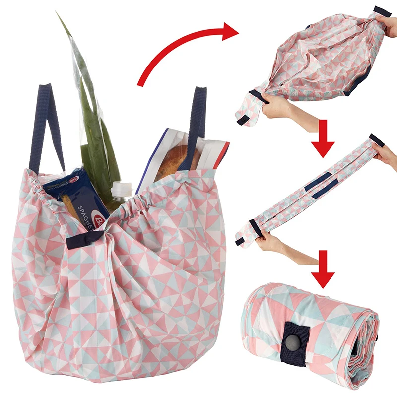 

MABULA Reusable Grocery Bags Eco-Friendly Foldable Large Capacity Shopping Compact Bag Spat Washable Durable Handbags