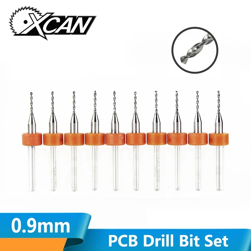XCAN 0,9 мм 10 шт./компл. карбида печатной платы сверла Распечатать плате мини фрезерный станок с ЧПУ гравировальный станок под названием Matrix Body diamond cutter PDC набор