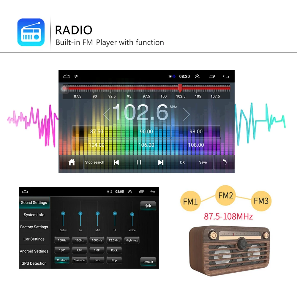 Podofo 2 Din автомагнитола " Android 8,1 Авторадио мультимедийный плеер gps wifi MP5 FM для Ford Focus Mondeo C-MAX S-MAX Galaxy II