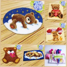 Kit de crochets de broderie pour tapis à faire soi-même, mousse pour travaux d'aiguille, tapis, loquet, crochet, coussin, nœud, paquet de boutons