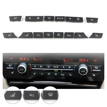 

14pcs/set Car A/C Heater Switch Button Key Caps Replacement For BMW 5 6 7 Series F01 F02 F07 F10 F11 F06 F12 F13 61319313924