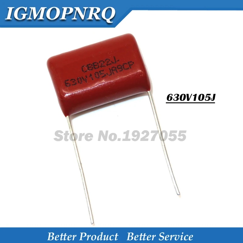 10 шт. 630V105J 630 в 1 мкФ шаг 20 мм 105 1000NF CBB полипропиленовый пленочный конденсатор Новый