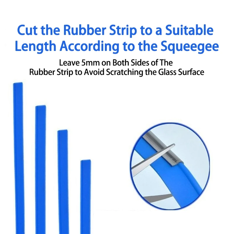 Window Cleaning Squeegee Cleaning Squeegee Window Cleaning Tool Shower Squeegee 2XPE 41" Cut-to-Size Window Squeegee Refills Replacement Squeegee Rubber Window Cleaning Tool Part Shower Cleaner