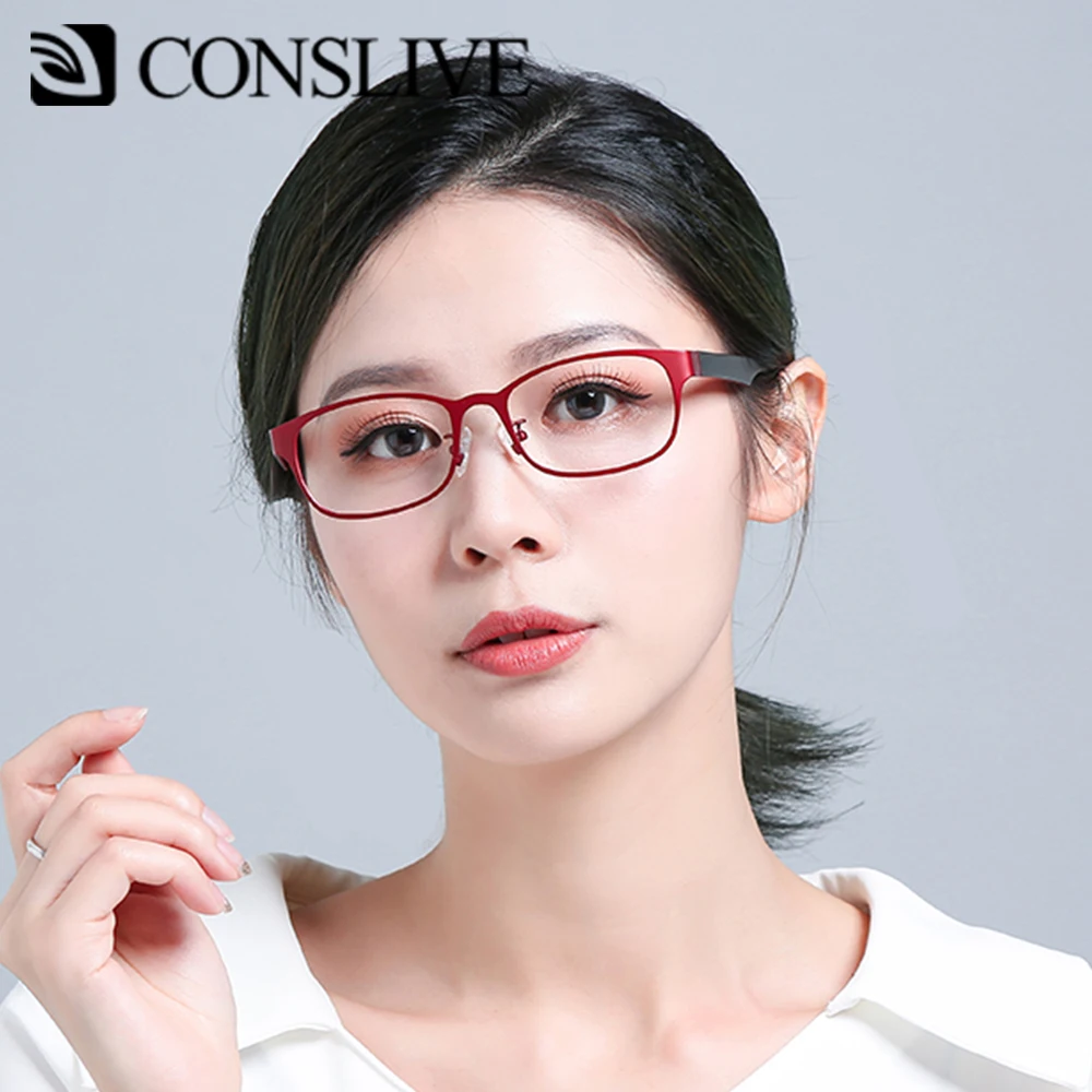 Многофокальные очки оправа для женщин титановые очки прогрессивная близорукость диоптрические очки женские оптические очки оправа V1820
