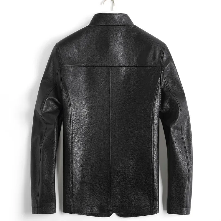 Genuine Leather Jacket Men Spring Autumn 100 Real Cow Leather Coat Men