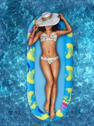 Water Hammock Recliner Inflatable Floating Row Swimming Mattress Sea Swimming Pool Party Toy Sunbath Lounge Bed