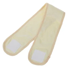 Желтый мыть лицо макияж спа стрейч эластичный регулируемый мягкий оголовье повязка для волос