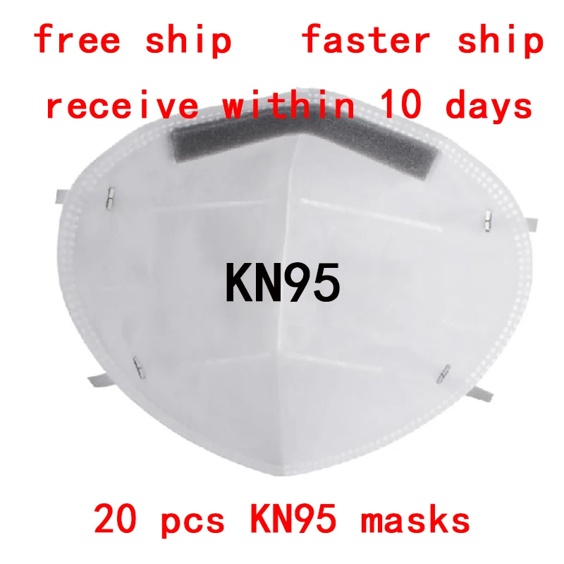 

20PCS KN95 5-ply Mask Antivirus Flu Anti Infection KN95 Masks Particulate Respirator PM2.5 Protective Safety Same as KF94 FFP2