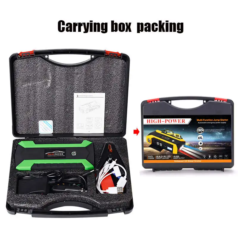 Carrying Box AU Plug Многофункциональный автомобильный стартер 12 В 4USB портативный автомобильный аккумулятор зарядное устройство аварийный пусковой инструмент для банка комплект B-JX29-3 - Цвет: Carrying Box AU Plug