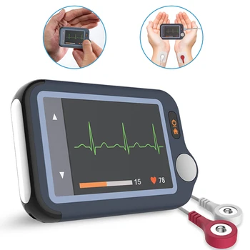 

ECG EKG Monitor Bluetooth Household Dual user ECG Monitor Continuous Measuring Arrhythmia Heart Pause chargeable EKG PC Report