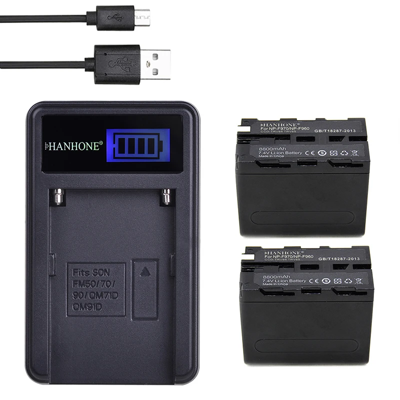 Аккумулятор для Фотоаппарата Sony DCRVX2100 HDRFX1 HDRFX7 HD1000U HVRZ1U PM092 8800 мАч 2 шт. | Электроника