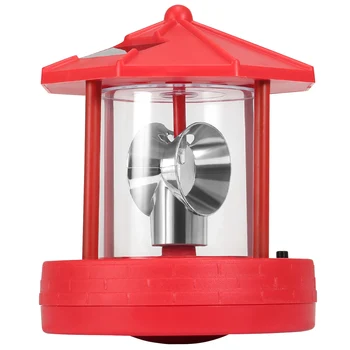 

Solar Light Lighthouse Shape Table Desktop Rotating Light Plastic LED Light Outdoor Garden Lamp for courtyards,lawns TB Sale