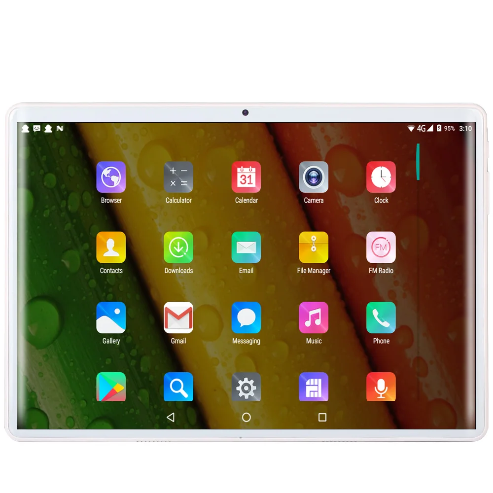  2.5D Tempered Glass 10.1 inch Tablet PC 4G/3G Phone Call Android 9.0 Ten Core 8GB/128GB Wi-Fi Bluet