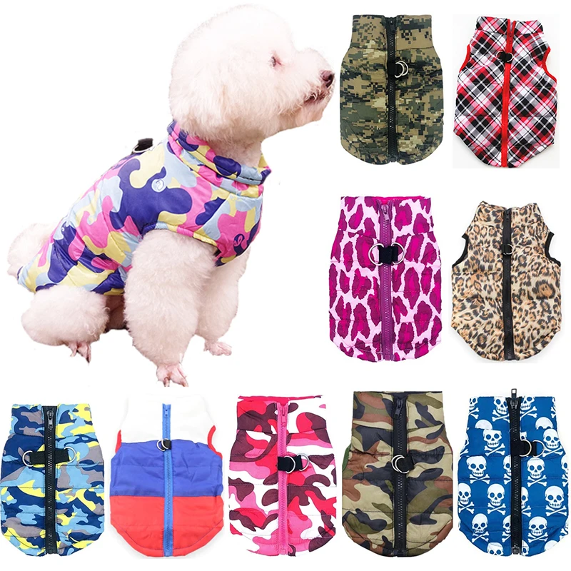 Pet Clothing For Dog Small Dog Coat Waterproof Camouflage Jacket Puppy