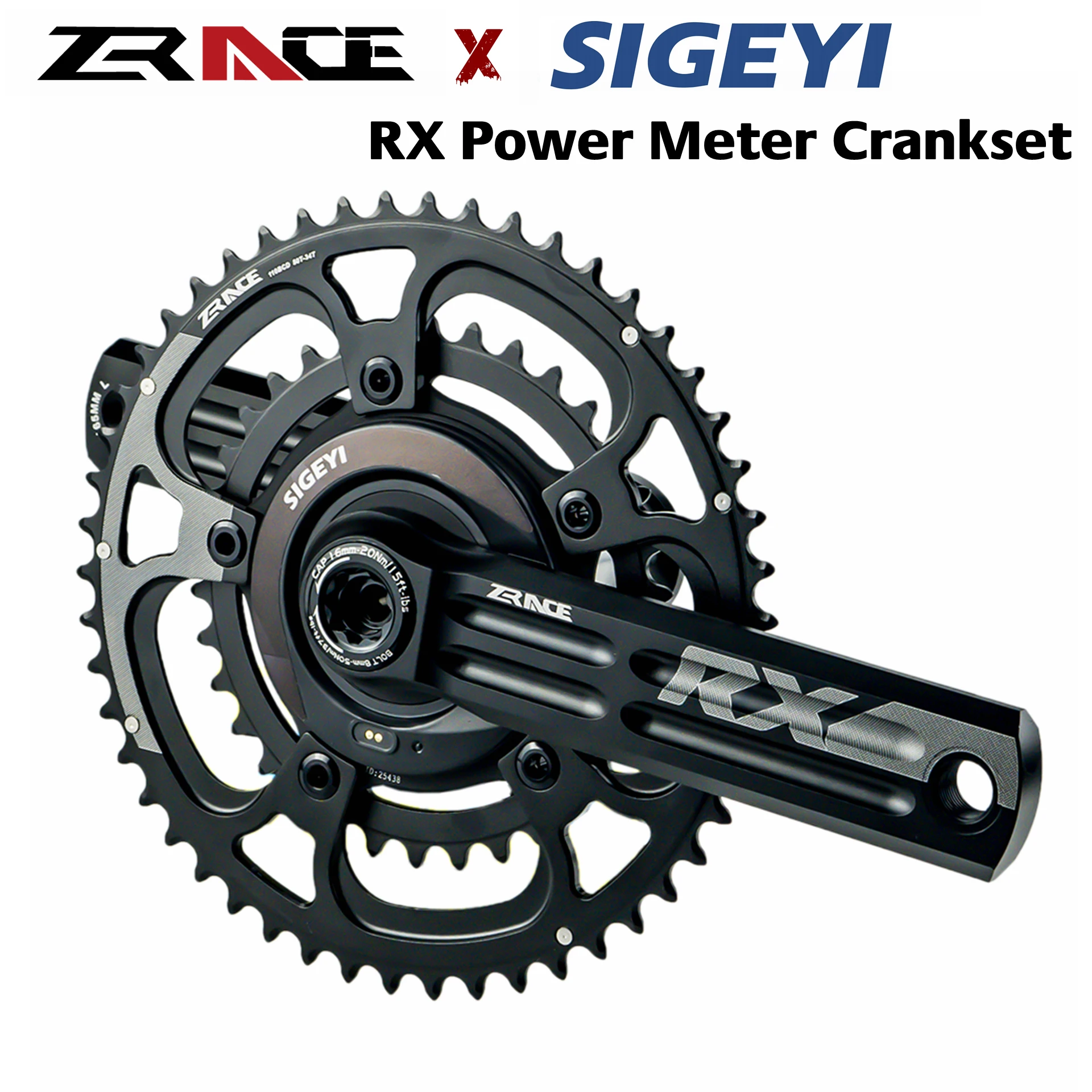 ZRACE x SIGEYI RX Power Meter Crankset 2 x 10 / 11 / 12 Speed Chainset Power crank DUB Bottom bracket BB29