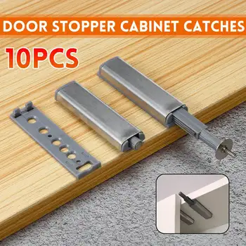 

10pcs Door Stopper Cabinet Catches Door Stop Holder Drawer Damper Buffer Soft Quiet Close with Srews Home Furniture Hardware