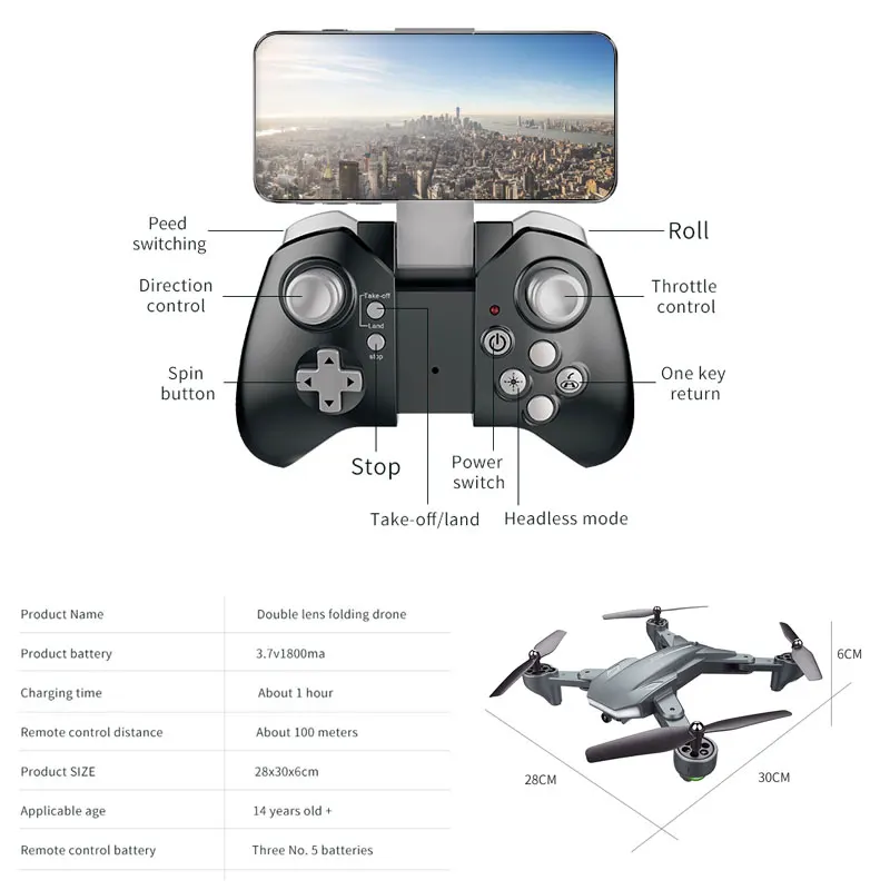 XS816 Радиоуправляемый Дрон оптический поток 4K Дрон с двойной камерой Wifi FPV Дрон управление жестом вертолет Квадрокоптер для детей