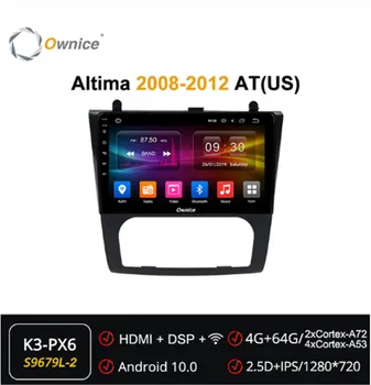 

Ownice 2 Din Android 10.0 Car GPS Radio player for NissanTeana altima 2008 - 2012 4G LTE 360 Panorama DSP SPDIF Audio