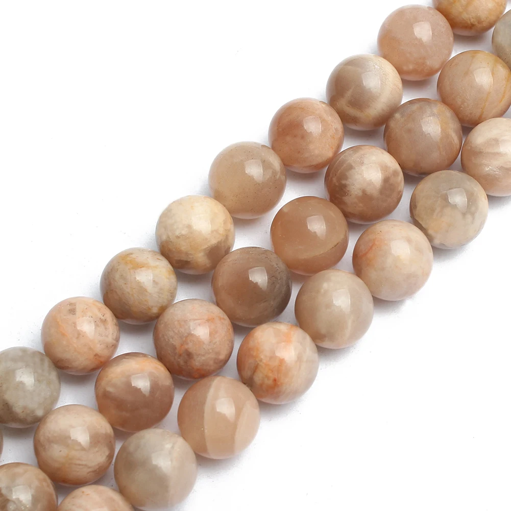Pick Size4 .6.8 .10MM (AAAA) Natural Pretty Sun Stone Round Loose Beads For Jewelry DIY Making Bracelet 15.5"/Strand F00198 | Украшения