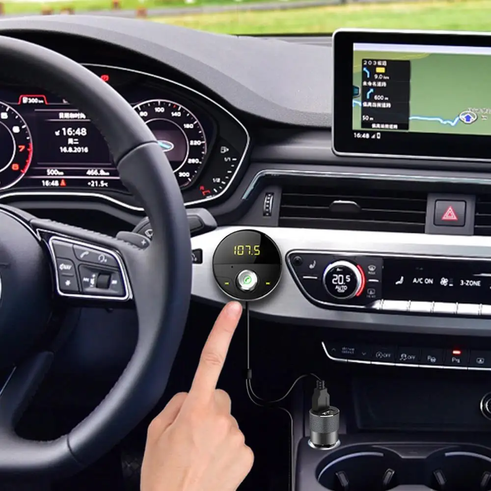 Mp3-плеер автомобильный fm-передатчик Авто умный беспроводной Bluetooth передатчик Hands-Free TF карта 12-24V HY-62 электронный