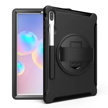 

For Samsung Galaxy Tab S6 10.5 2019 Case With Pen Holder Dual Layer PC + TPU Shockproof Tablet Protective Cover Shell Back Case