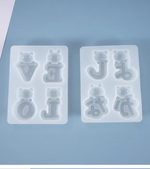 

"LOVE" Letter DIY Silicone Molds Japanese Letter cute Rabbit Crystal Epoxy Mold decoration Making pendulum ornament Supplies New