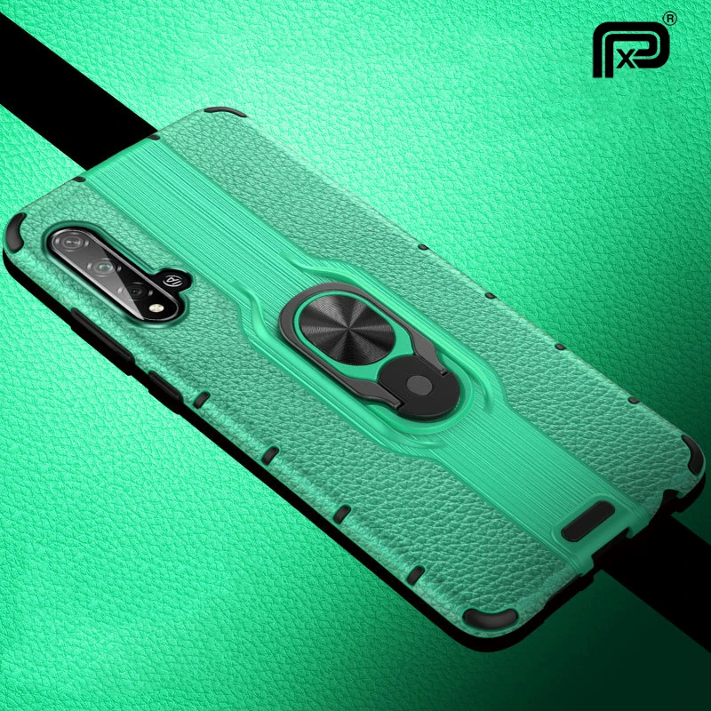 

For Huawei Nova 5T Case Ring Holder Armor Bumper Back Cover For Huawei Nova 5T Case Soft Silicone & PC Coque