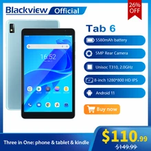 Blackview Tab 6 Tablet 8 inch 3GB 32GB Android 11 5580mAh Tablet PC 4G WIFI LTE Phone Call Tablets Kindle Ebook