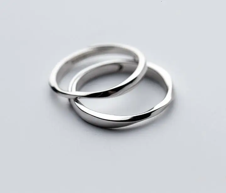 

100% 1PC Authentic REAL.925 Sterling Silver Fine Jewelry Twisted adjust ring for couple's Unisex GTLJ1598