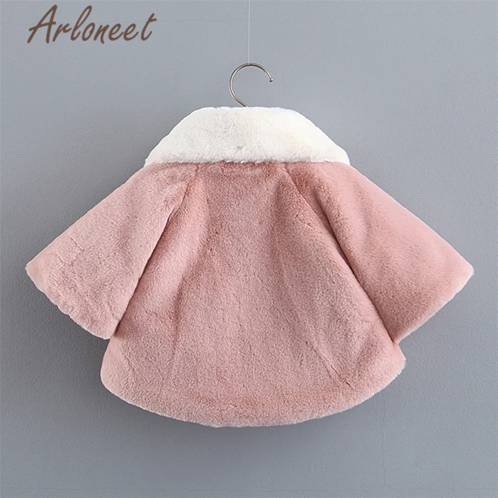 ARLONEET/пальто теплое зимнее плотное пальто для маленьких девочек теплая верхняя одежда с цветочным принтом и бантом г. Пальто Одежда для девочек