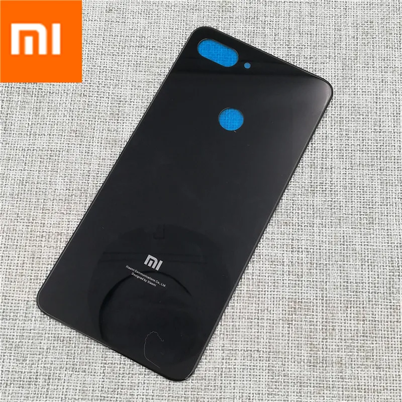 Xiaomi Mi 8 Lite стеклянный чехол задняя крышка батареи задняя дверь защитная крышка корпуса запасная часть для Xiaomi Mi 8 Lite - Цвет: black