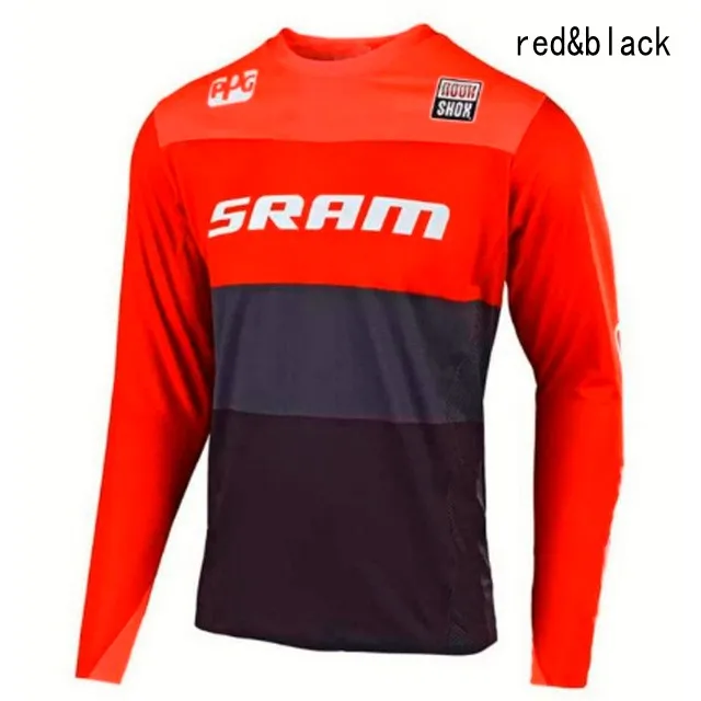Pro Crossmax Moto Jersey, футболка для езды на велосипеде, футболка для езды на горном велосипеде, MTB Offroad, короткие футболки для езды на велосипеде, одежда для мотокросса - Цвет: Red Black