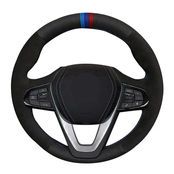 

Car Steering Wheel Cover Non-slip Black Genuine Leather Suede For BMW G20 G21 G30 G31 G32 X3 G01 X4 G02 X5 G05 X7 G07 Z4 G29