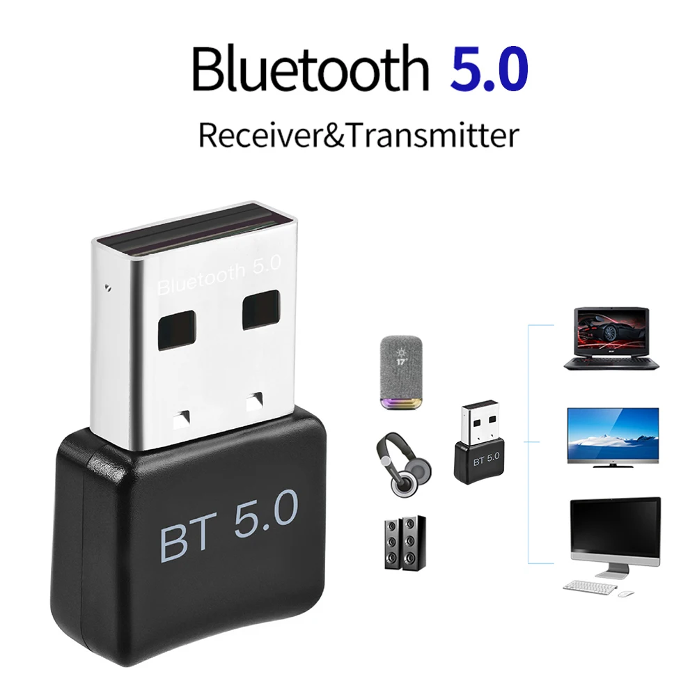 En oferta Adaptador USB Bluetooth V5.0, Dongle inalámbrico de 2,4 GHz, USB 2,0, dispositivos de Audio y música, transmisor receptor para Windows 7/8/8.1/10 Vy8bOZ9LA