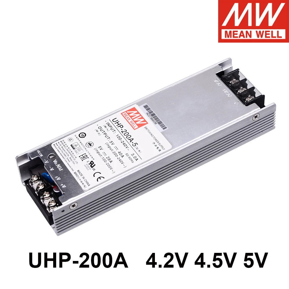 

Mean Well UHP-200A Slim Type With PFC Meanwell 4.2V 4.5V 5V Single Output Switching Power Supply For LED Display TV Wall
